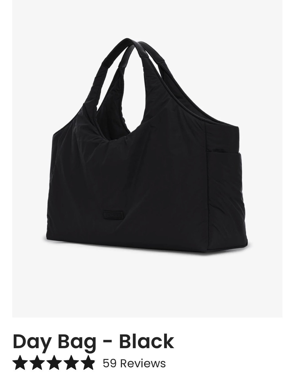 Everyday Black Tote Bag with Double Handles